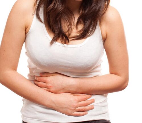 A dor abdominal é un sinal de infestación de helmintos